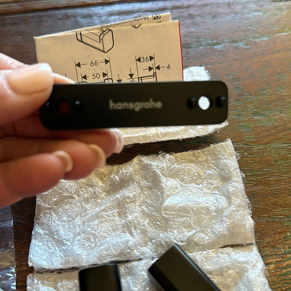 NWOT Matte Black Hansgrohe AddStoris Double Robe Hook - Picture 9 of 14
